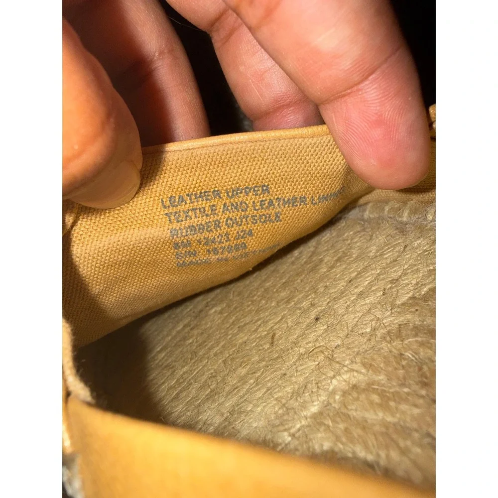 Tory Burch Ines Leather Espadrilles Tan Double T Logo Flats 8M Resortwear
